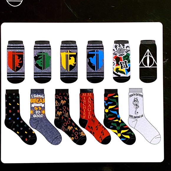 Harry Potter 12 Days of Socks Christmas Hogwarts - Picture 3 of 8